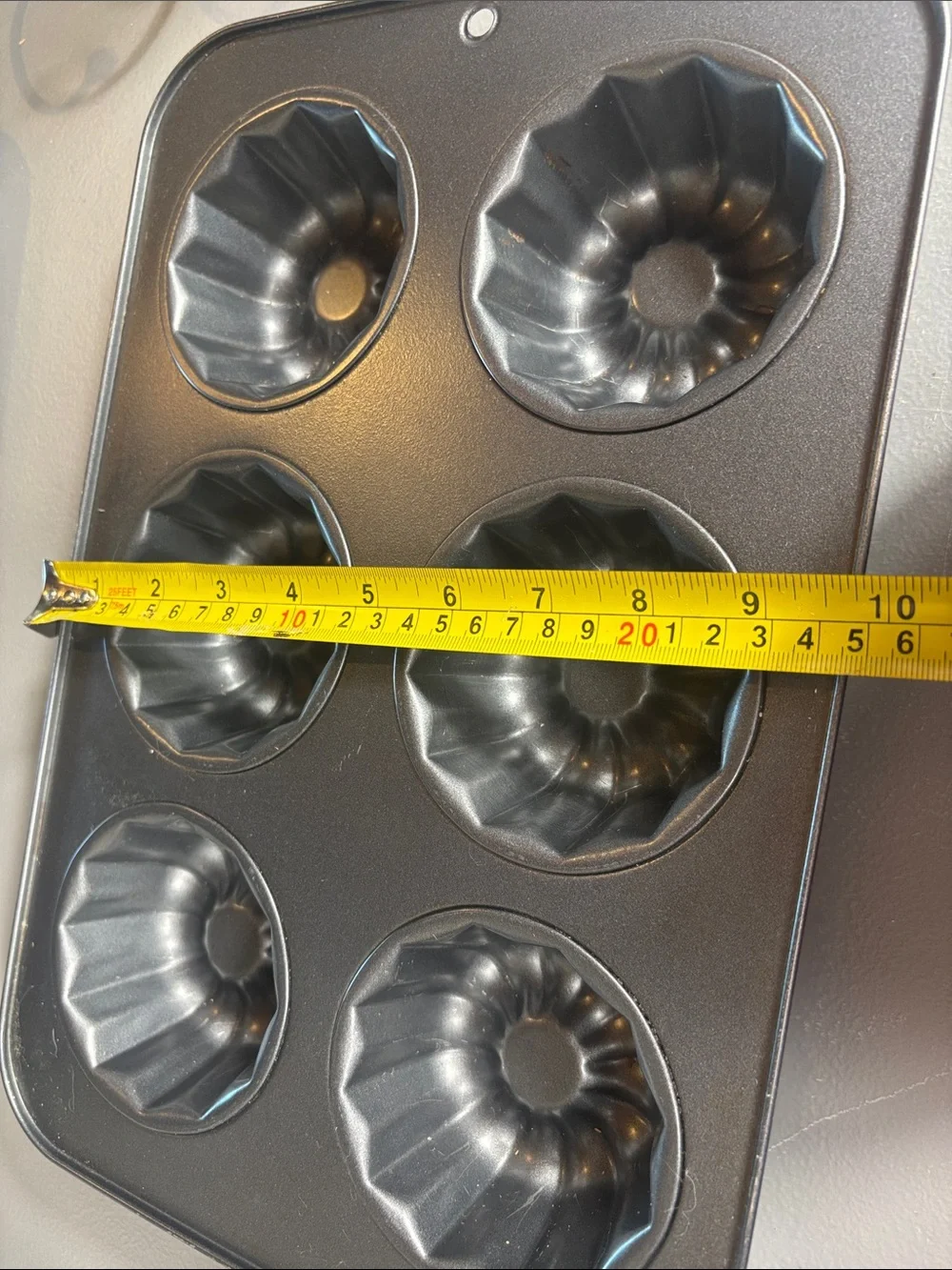 6-Cavity Mini Bundt Cake Pan Nonstick Fluted Baking Mold